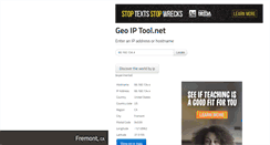 Desktop Screenshot of geoiptool.net